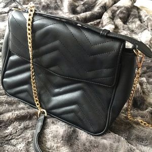 Black Faux Leather Purse